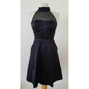 The Limited Black Purple Dress Sheer Chest Size 4